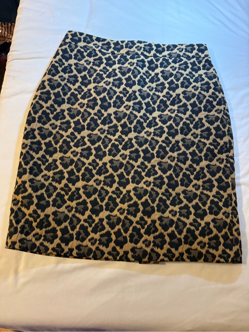 Talbots Leopard Print Pencil Skirt in Tan and Black